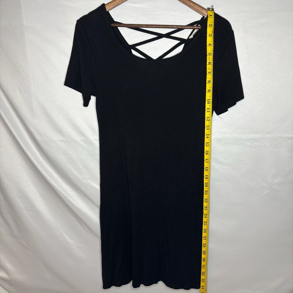 Olivia Rae Women's Black Swing Dress Scoop Neck Cross Back Size M - Picture 5 of 6